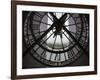 View Across Seine River from Transparent Face of Clock in the Musee d'Orsay, Paris, France-Jim Zuckerman-Framed Photographic Print