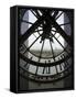 View Across Seine River Through Transparent Face of Clock in the Musee d'Orsay, Paris, France-Jim Zuckerman-Framed Stretched Canvas