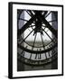 View Across Seine River Through Transparent Face of Clock in the Musee d'Orsay, Paris, France-Jim Zuckerman-Framed Photographic Print