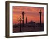 View across St. Marks Square Towards San Giorgio Maggiore at Sunrise, Venice, Veneto, Italy-Lee Frost-Framed Photographic Print