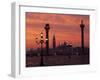 View across St. Marks Square Towards San Giorgio Maggiore at Sunrise, Venice, Veneto, Italy-Lee Frost-Framed Photographic Print