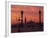 View across St. Marks Square Towards San Giorgio Maggiore at Sunrise, Venice, Veneto, Italy-Lee Frost-Framed Photographic Print