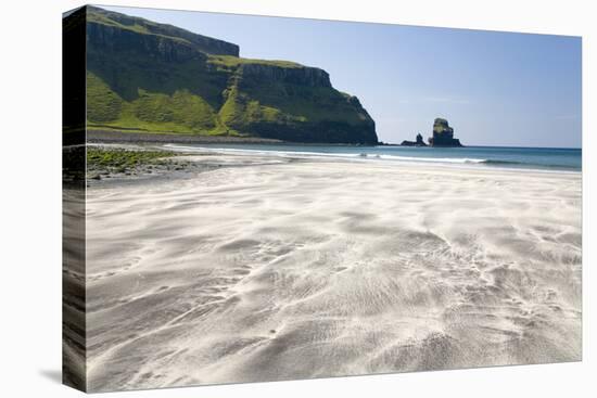 View across the Black and White Sands of Talisker Bay-Ruth Tomlinson-Stretched Canvas