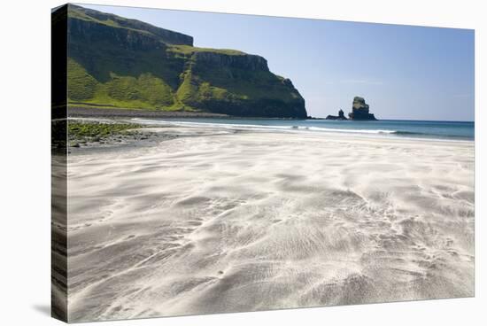 View across the Black and White Sands of Talisker Bay-Ruth Tomlinson-Stretched Canvas