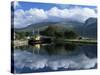 View Across the Caledonian Canal to Ben Nevis and Fort William, Corpach, Highland Region, Scotland-Lee Frost-Stretched Canvas