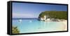 View across the Clear Turquoise Waters of Vrika Bay-Ruth Tomlinson-Framed Stretched Canvas