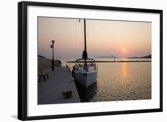 View across the Harbour at Sunrise, Frikes, Ithaca (Ithaki), Ionian Islands, Greece-Ruth Tomlinson-Framed Photographic Print