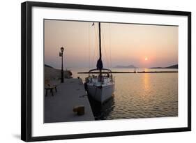 View across the Harbour at Sunrise, Frikes, Ithaca (Ithaki), Ionian Islands, Greece-Ruth Tomlinson-Framed Photographic Print