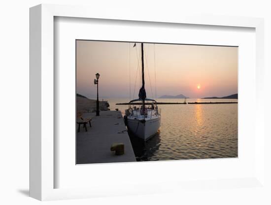 View across the Harbour at Sunrise, Frikes, Ithaca (Ithaki), Ionian Islands, Greece-Ruth Tomlinson-Framed Photographic Print