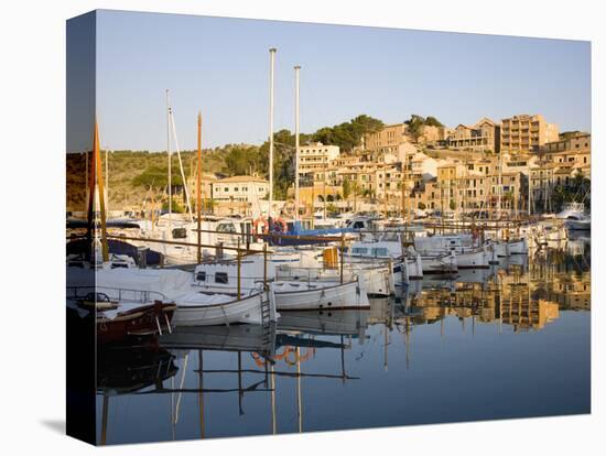 View across the Harbour at Sunrise, Port De Soller, Mallorca, Balearic Islands, Spain, Mediterranea-Ruth Tomlinson-Stretched Canvas