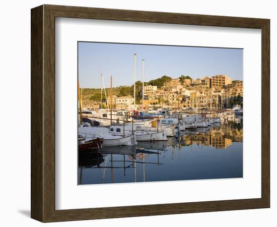 View across the Harbour at Sunrise, Port De Soller, Mallorca, Balearic Islands, Spain, Mediterranea-Ruth Tomlinson-Framed Photographic Print