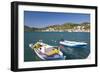 View across the Harbour, Colourful Fishing Boat in Foreground, Vathy (Vathi)-Ruth Tomlinson-Framed Photographic Print