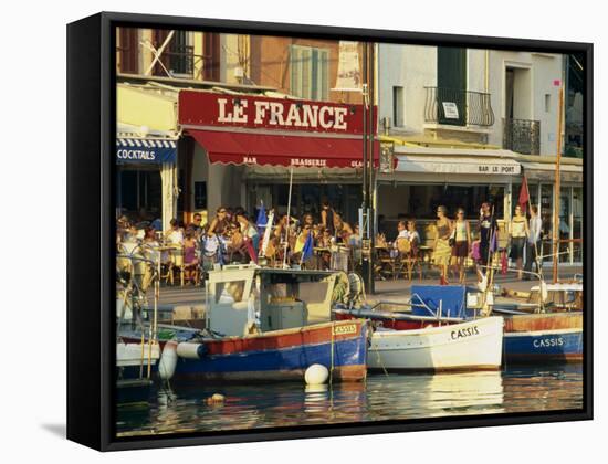 View across the Harbour in the Evening, Cassis, Bouches-Du-Rhone, Cote D'Azur, Provence, France-Tomlinson Ruth-Framed Stretched Canvas