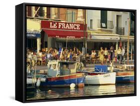 View across the Harbour in the Evening, Cassis, Bouches-Du-Rhone, Cote D'Azur, Provence, France-Tomlinson Ruth-Framed Stretched Canvas