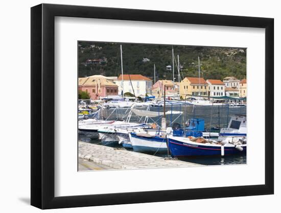 View across the Harbour to Colourful Waterfront Buildings-Ruth Tomlinson-Framed Photographic Print