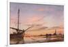 View across the Lagoon, Venice, Sunset, 1850-Edward William Cooke-Framed Giclee Print