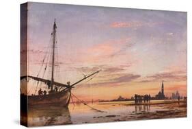 View across the Lagoon, Venice, Sunset, 1850-Edward William Cooke-Stretched Canvas