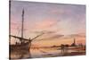 View across the Lagoon, Venice, Sunset, 1850-Edward William Cooke-Stretched Canvas