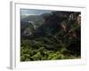 View Across the Limestone Ravine Beaneath the Medieval Village of Siurana, Catalonia, Spain-David Pickford-Framed Photographic Print