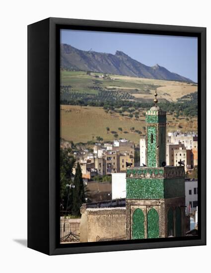 View across the Old Medina of Fes, Morocco-Julian Love-Framed Stretched Canvas