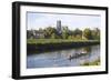 View across the River Wear to Durham Cathedral, Female College Rowers in Training, Durham-Ruth Tomlinson-Framed Photographic Print