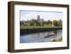 View across the River Wear to Durham Cathedral, Female College Rowers in Training, Durham-Ruth Tomlinson-Framed Premium Photographic Print