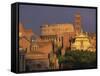 View Across the Roman Forum Towards Colosseum and St. Francesco Romana, Rome, Lazio, Italy, Europe-John Miller-Framed Stretched Canvas