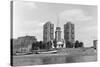 View across the Thames at Battersea. 21st August 1971-Staff-Stretched Canvas