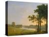 View across the Thames River Near Kew Gardens onto Syon House, about 1760/1770-Richard Wilson-Stretched Canvas