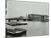 View across the Thames to Cannon Street Station, London, 1958-null-Mounted Photographic Print