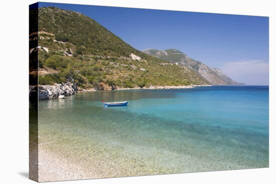 View across the Tranquil Gulf of Molos, Near Vathy (Vathi), Ithaca (Ithaki)-Ruth Tomlinson-Stretched Canvas