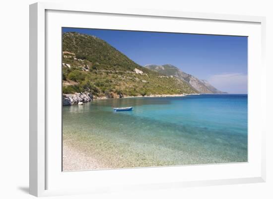 View across the Tranquil Gulf of Molos, Near Vathy (Vathi), Ithaca (Ithaki)-Ruth Tomlinson-Framed Photographic Print