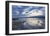 View across the tranquil waters of South Bay at dusk, Kaikoura, Canterbury, South Island, New Zeala-Ruth Tomlinson-Framed Photographic Print