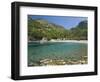 View across the Turquoise Waters of Cala Tuent Near Sa Calobra, Mallorca, Balearic Islands, Spain, -Ruth Tomlinson-Framed Photographic Print