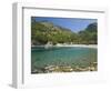 View across the Turquoise Waters of Cala Tuent Near Sa Calobra, Mallorca, Balearic Islands, Spain, -Ruth Tomlinson-Framed Photographic Print