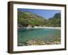 View across the Turquoise Waters of Cala Tuent Near Sa Calobra, Mallorca, Balearic Islands, Spain, -Ruth Tomlinson-Framed Photographic Print