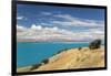 View across the turquoise waters of Lake Pukaki, near Twizel, Mackenzie district, Canterbury, South-Ruth Tomlinson-Framed Photographic Print