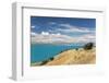 View across the turquoise waters of Lake Pukaki, near Twizel, Mackenzie district, Canterbury, South-Ruth Tomlinson-Framed Photographic Print