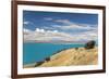 View across the turquoise waters of Lake Pukaki, near Twizel, Mackenzie district, Canterbury, South-Ruth Tomlinson-Framed Photographic Print