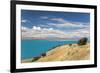 View across the turquoise waters of Lake Pukaki, near Twizel, Mackenzie district, Canterbury, South-Ruth Tomlinson-Framed Photographic Print