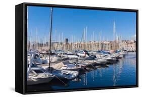 View across the Vieux Port-Nico Tondini-Framed Stretched Canvas