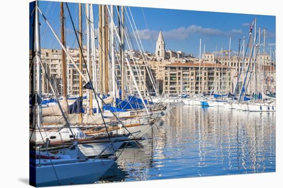 View across the Vieux Port-Nico Tondini-Stretched Canvas