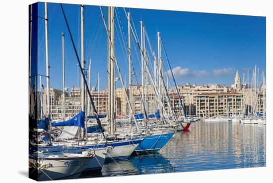 View across the Vieux Port-Nico Tondini-Stretched Canvas