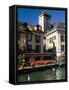 View Across Thiou River to the Chateau, Annecy, Haute-Savoie, Rhone-Alpes, France-Ruth Tomlinson-Framed Stretched Canvas