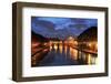 View across Tiber River towards St. Peter's Basilica, Rome, Lazio, Italy, Europe-Hans-Peter Merten-Framed Photographic Print