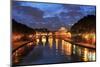 View across Tiber River towards St. Peter's Basilica, Rome, Lazio, Italy, Europe-Hans-Peter Merten-Mounted Photographic Print