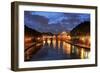 View across Tiber River towards St. Peter's Basilica, Rome, Lazio, Italy, Europe-Hans-Peter Merten-Framed Photographic Print