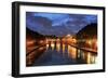 View across Tiber River towards St. Peter's Basilica, Rome, Lazio, Italy, Europe-Hans-Peter Merten-Framed Photographic Print