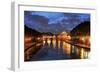 View across Tiber River towards St. Peter's Basilica, Rome, Lazio, Italy, Europe-Hans-Peter Merten-Framed Photographic Print