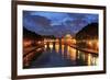 View across Tiber River towards St. Peter's Basilica, Rome, Lazio, Italy, Europe-Hans-Peter Merten-Framed Photographic Print